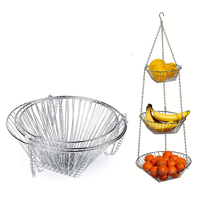 Hollow metal fruit basket